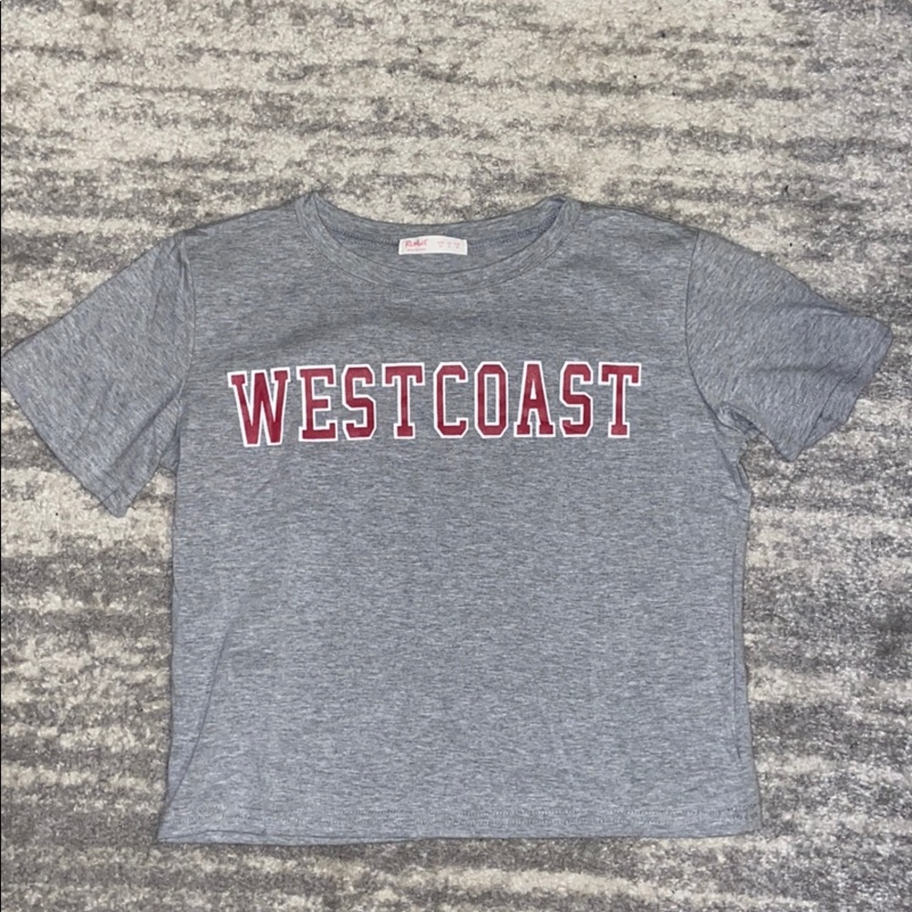 SHEIN/ROMWE west coast grey crop top